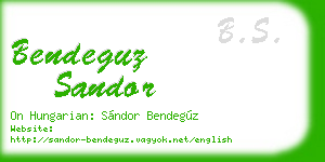 bendeguz sandor business card